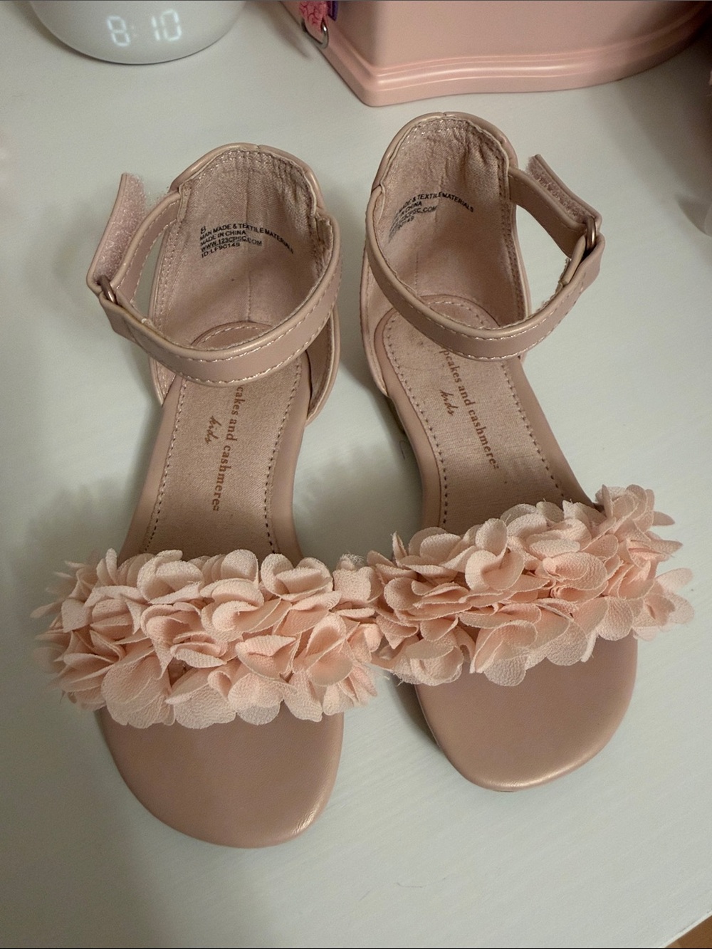 cupcakes & cashmere Blush Pink Floral Ankle-Strap Sandals